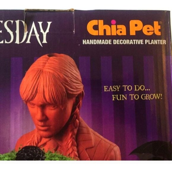 Wednesday Chia Pet Handmade Decorative Planter New•AV - Picture 7 of 8